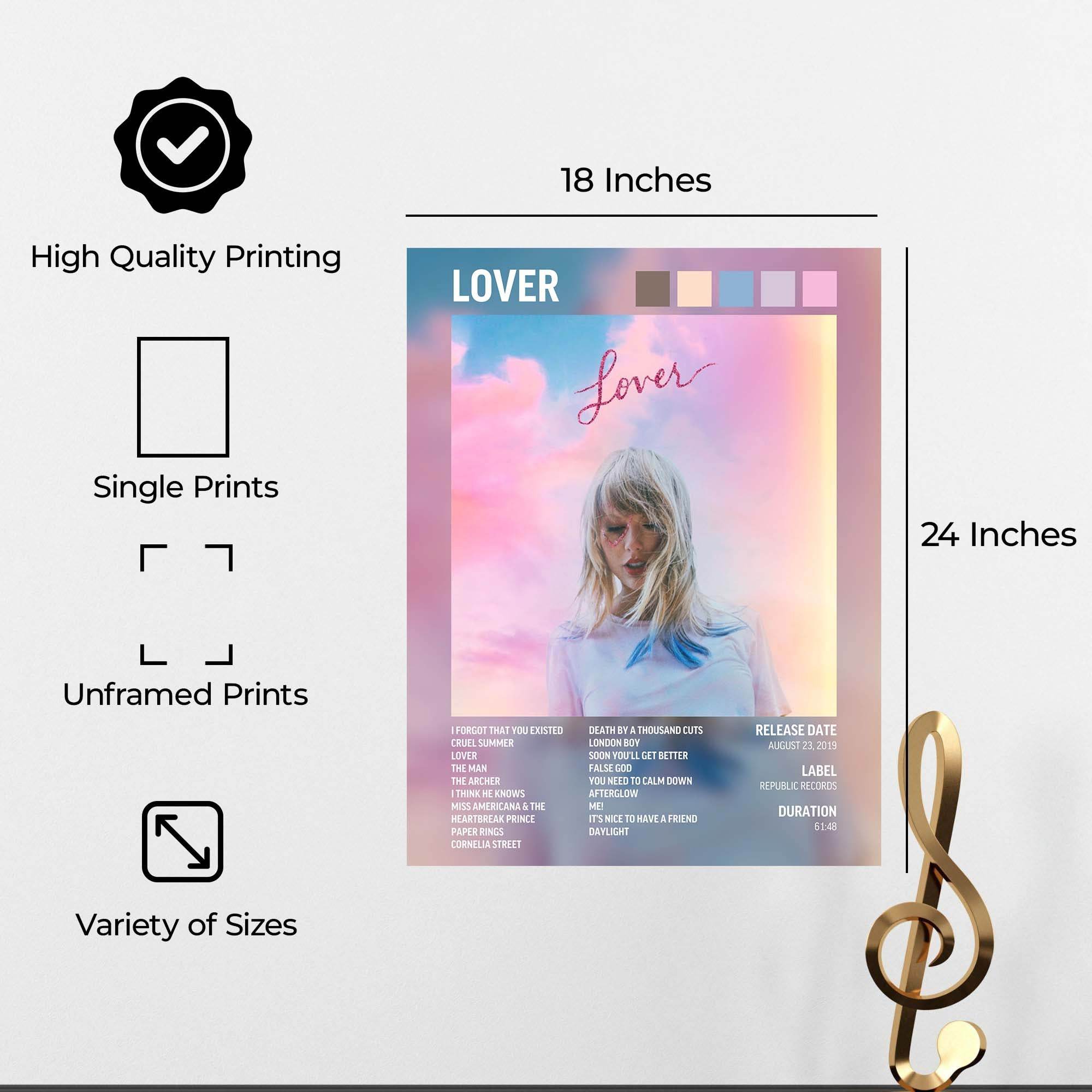 InkFlow Lover Album Poster - Vibrant Music Art Print, Stylish Wall Decor for Home or Office, Perfect Gift for Fans of Pop Music, Elegant Artwork for Music Lovers - 11x14 Unframed Canvas Wall Art - Infinity Beyond Crafts