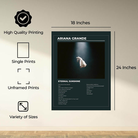 InkFlow Pop Music Album Poster Print - Modern Wall Art Decor Inspired by Female Artist, Ideal for Bedroom, Studio, or Music Room Wall Decoration - 8x10 UNFRAMED Wall Art - Infinity Beyond Crafts