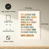 InkFlow Maya Angelou Inspirational Quote Wall Art - Motivational Print Poster for Home Décor, Living Rooms, Bedrooms, and Uplifting Spaces - 8x10 Unframed Wall Art - Infinity Beyond Crafts