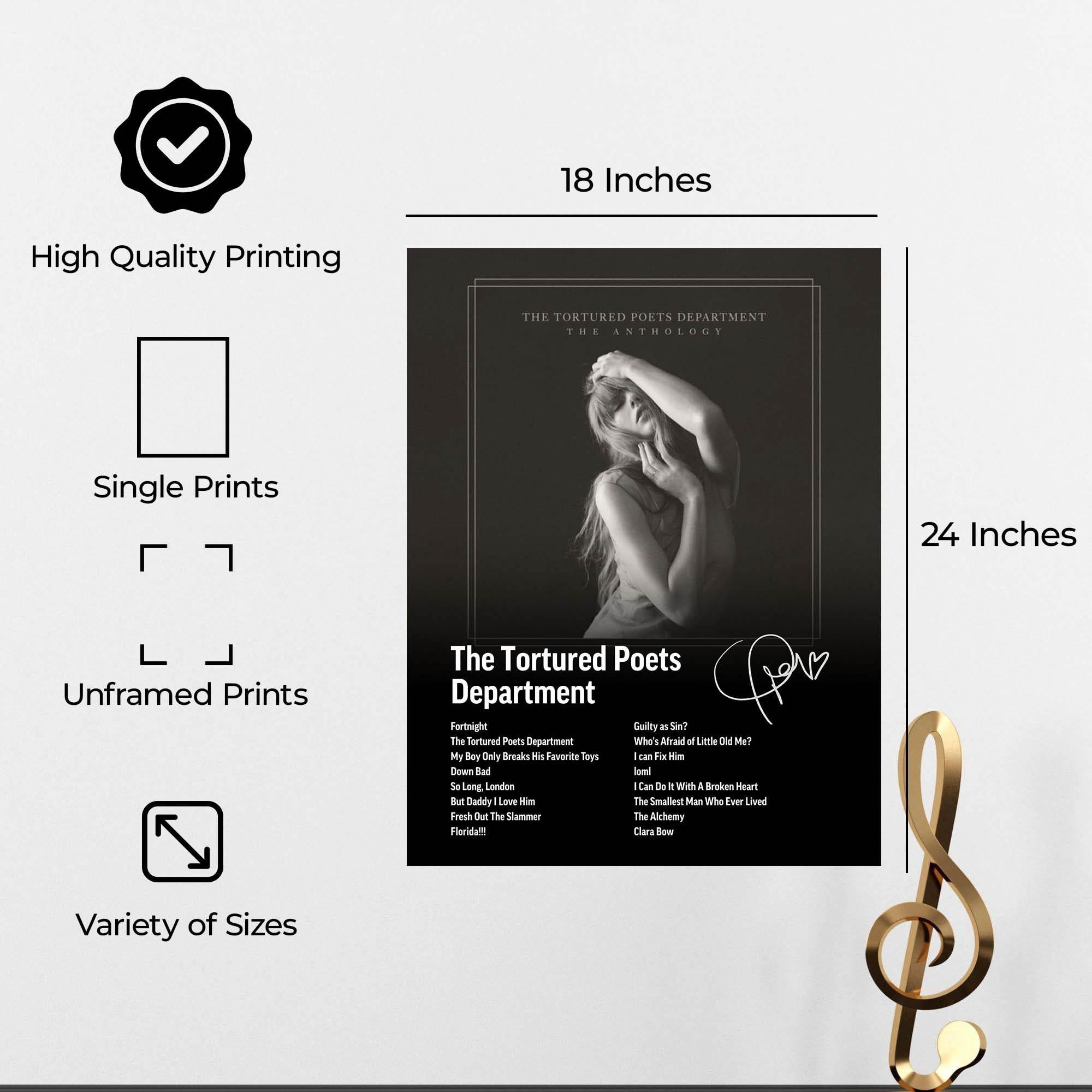 InkFlow The Poets Album Art Poster - Aesthetic Music Poster for Bedroom, Living Room, Office Decor - Modern Artwork for Music Lovers - 8x10 Unframed Canvas Wall Art - Infinity Beyond Crafts