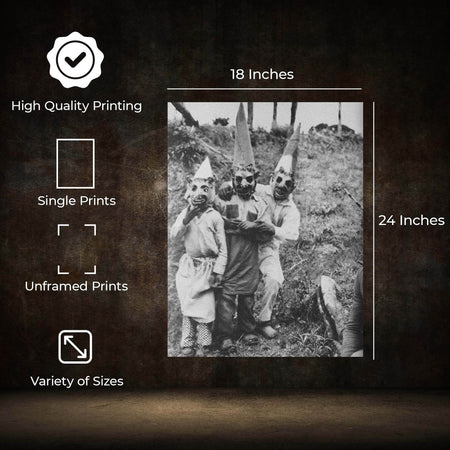 InkFlow Goth Creepy Family Photo Poster - Wiccan & Goth Art - Dark and Spooky Art Print for Bedroom, Living Room, or Office - Horror Wall Decor - 8x10 Unframed Canvas Wall Art - Infinity Beyond Crafts