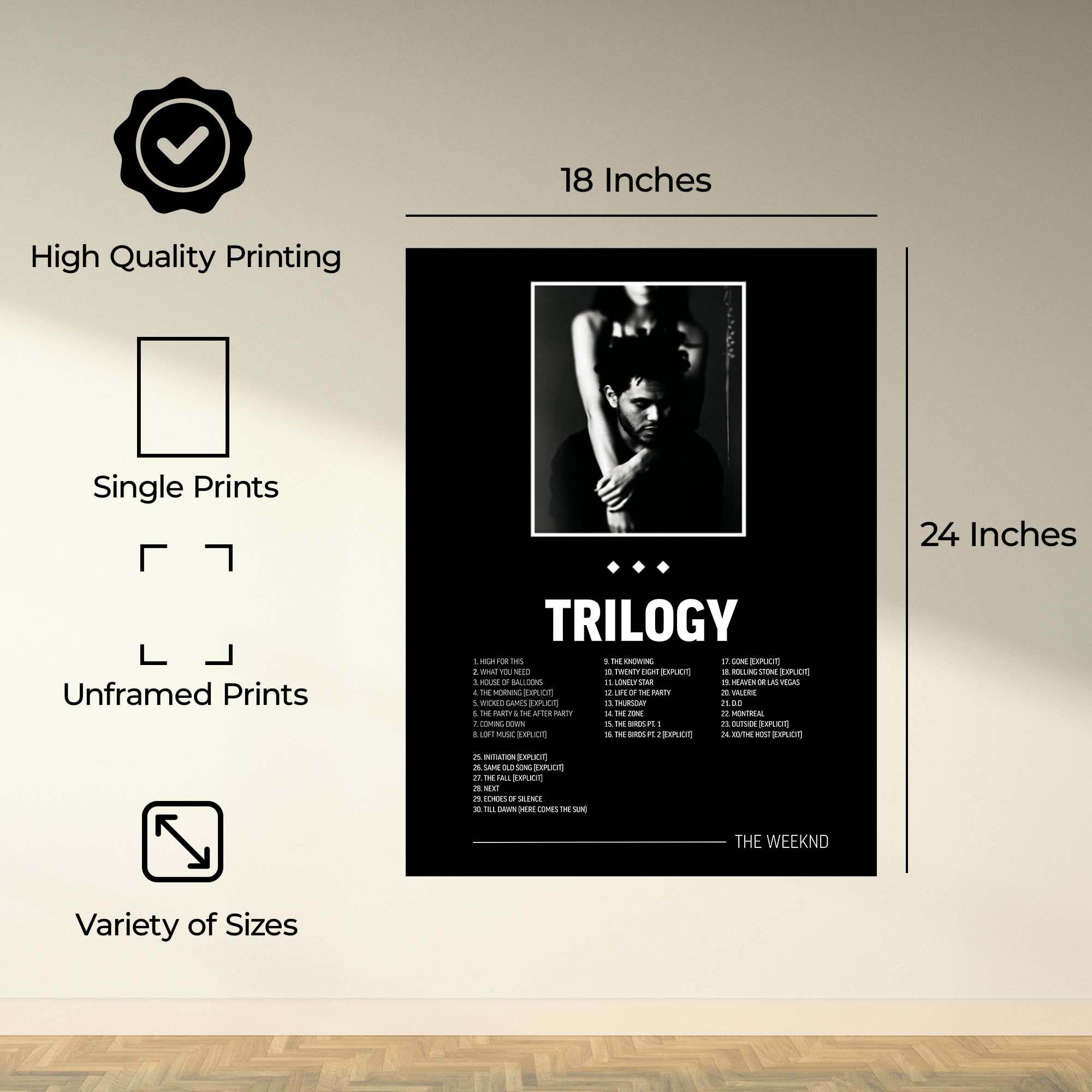 InkFlow Trilogy Music Poster - Iconic Pop Art Print for Music Lovers, Inspirational Wall Decor for Home, Office, and Music Enthusiasts - 8x10 Unframed Canvas Wall Art - Infinity Beyond Crafts