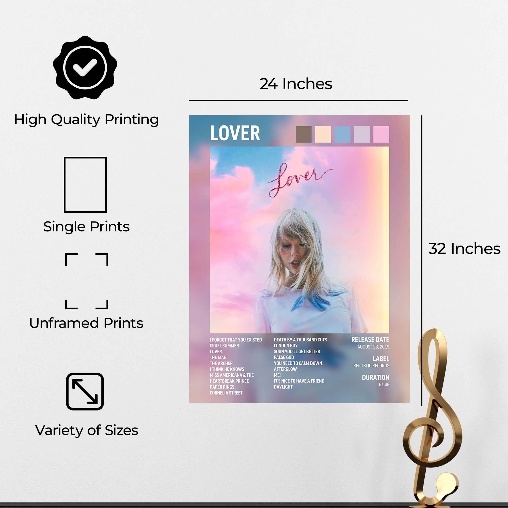 InkFlow Lover Album Poster - Vibrant Music Art Print, Stylish Wall Decor for Home or Office, Perfect Gift for Fans of Pop Music, Elegant Artwork for Music Lovers - 11x14 Unframed Canvas Wall Art - Infinity Beyond Crafts