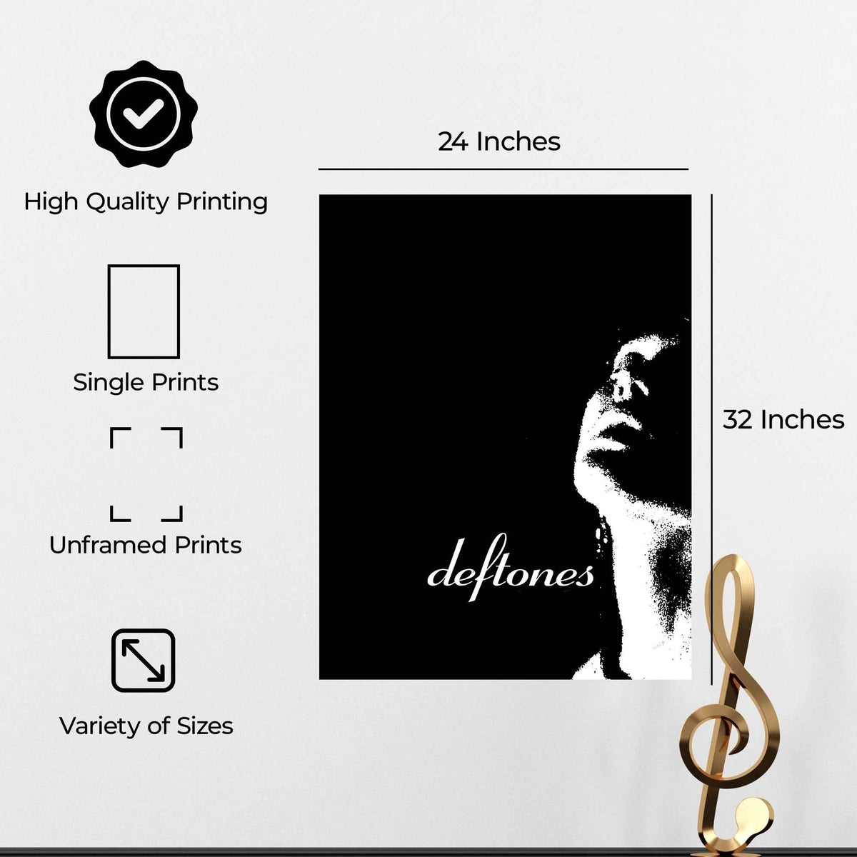 InkFlow Alternative Rock Band Inspired Poster - Edgy and Stylish Music Wall Art for Home, Bedroom, Office, or Living Room Décor, Perfect for Music Fans and Collectors - 8x10 Unframed Canvas Wall Art - Infinity Beyond Crafts