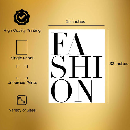 InkFlow Fashion Poster - Chic and Stylish Wall Art for Home, Office, Bedroom, or Living Room Décor - Elegant and Trendy Statement Artwork Print - 11x14 Unframed Canvas Wall Art - Infinity Beyond Crafts