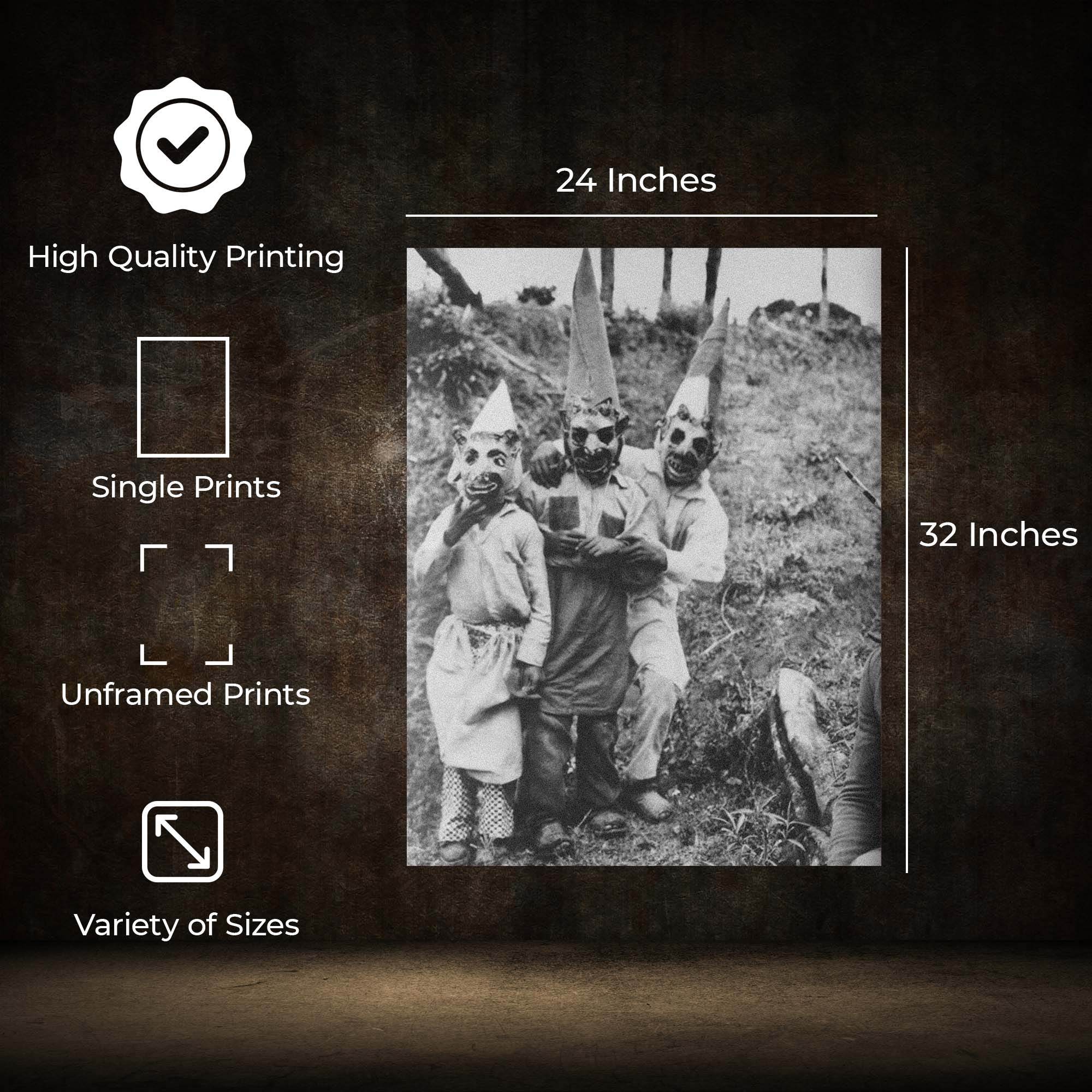 InkFlow Goth Creepy Family Photo Poster - Wiccan & Goth Art - Dark and Spooky Art Print for Bedroom, Living Room, or Office - Horror Wall Decor - 8x10 Unframed Canvas Wall Art - Infinity Beyond Crafts