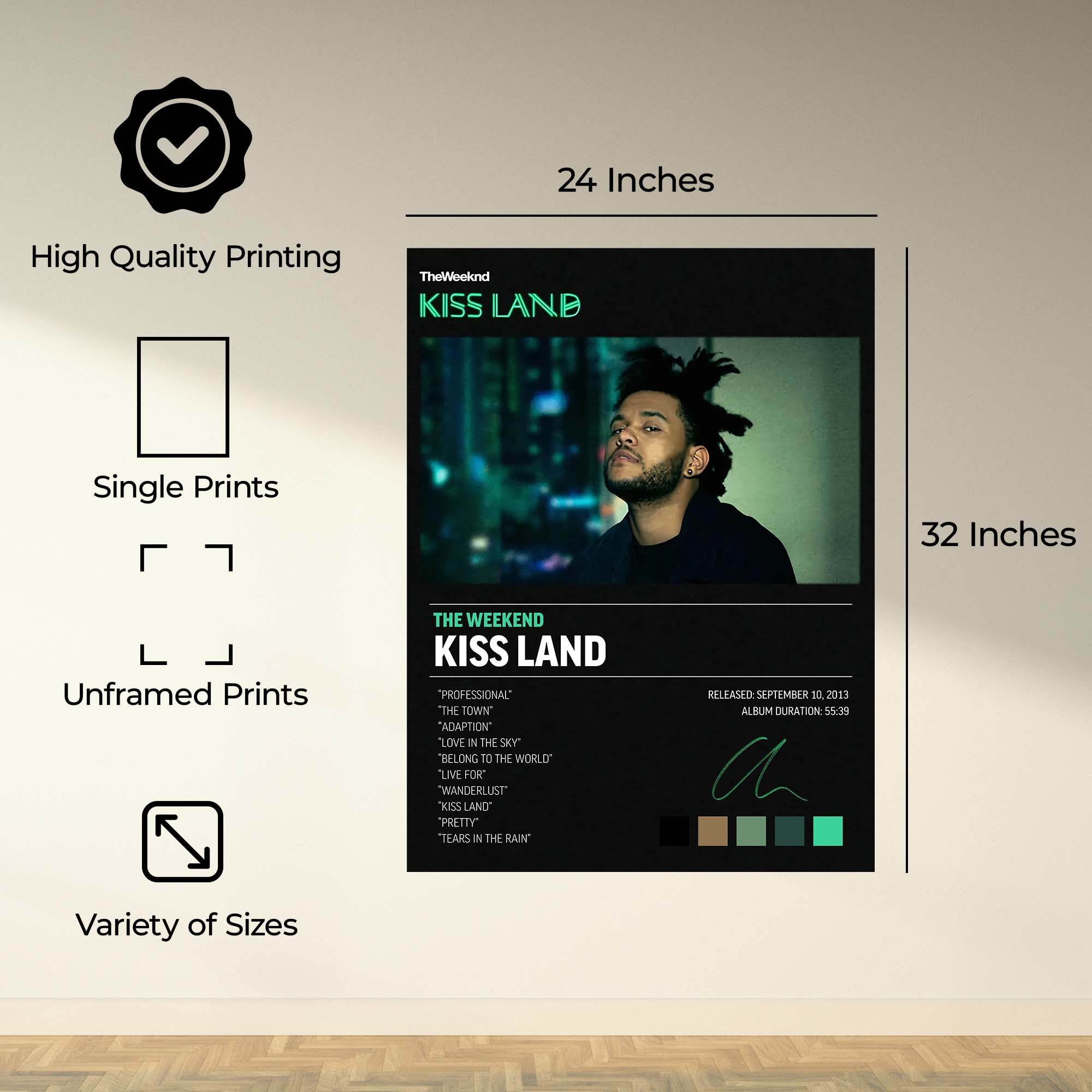 InkFlow Kiss Land Music Poster - Iconic Pop Art Print for Music Lovers, Inspirational Wall Decor for Home, Office, and Music Enthusiasts - 8x10 Unframed Canvas Wall Art - Infinity Beyond Crafts