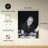 InkFlow Anthony Bourdain Poster - Iconic Culinary Legend Wall Art, Inspirational Print for Food Lovers, Perfect for Kitchen, Dining Room, or Travel Enthusiasts - 8x10 Unframed Wall Art - Infinity Beyond Crafts