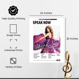 InkFlow Speak Now Album Poster - Classic Music Art Print, Elegant Wall Decor for Home or Office, Perfect Gift for Music Lovers, Stylish Decor for Fans of Music - 11x14 Unframed Canvas Wall Ar - Infinity Beyond Crafts