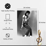 InkFlow Michael Jackson Poster - Legendary Pop Icon Wall Art for Home, Office, Bedroom, or Living Room Décor - Vibrant and Timeless Statement Artwork Print - 8x10 Unframed Canvas Wall Art - Infinity Beyond Crafts