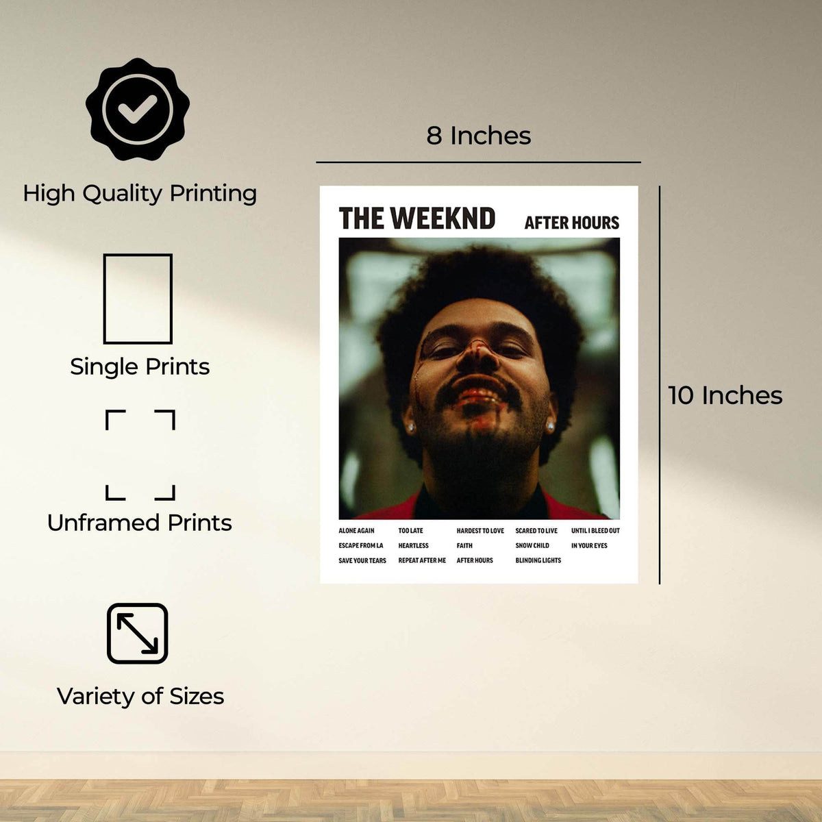 InkFlow After Hours Music Poster - Iconic Pop Art Print for Music Lovers, Inspirational Wall Decor for Home, Office, and Music Enthusiasts - 8x10 Unframed Canvas Wall Art - Infinity Beyond Crafts