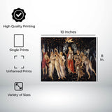 InkFlow Primavera Poster - Sandro Botticelli Famous People Art Fine Art Print for Home, Office, Bedroom, or Living Room Décor - Classic Renaissance Artwork - 8x10 Unframed Canvas Wall Art - Infinity Beyond Crafts