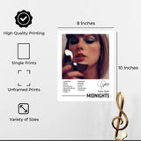 InkFlow Midnights Album Art Poster - Aesthetic Music Poster for Bedroom, Living Room, Office Decor - Modern Artwork for Music Lovers & Home Decoration - 8x10 Unframed Canvas Wall Art - Infinity Beyond Crafts