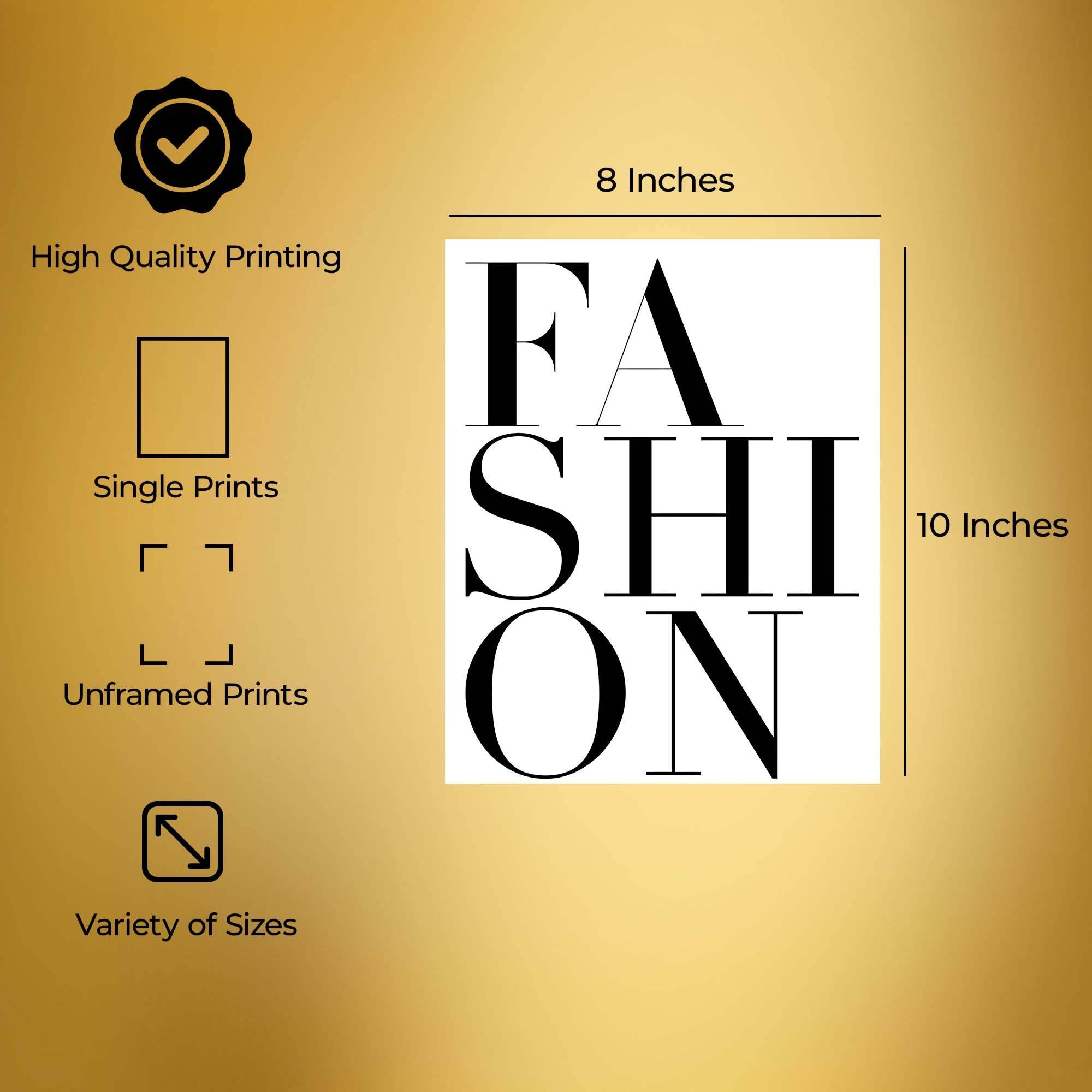 InkFlow Fashion Poster - Chic and Stylish Wall Art for Home, Office, Bedroom, or Living Room Décor - Elegant and Trendy Statement Artwork Print - 11x14 Unframed Canvas Wall Art - Infinity Beyond Crafts