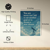 InkFlow C.S. Lewis Inspirational Quote Poster - Motivational Wall Art for Home, Office, Bedroom, Living Room Décor - Thought-Provoking Statement Piece - 8x10 Unframed Canvas Wall Art - Infinity Beyond Crafts