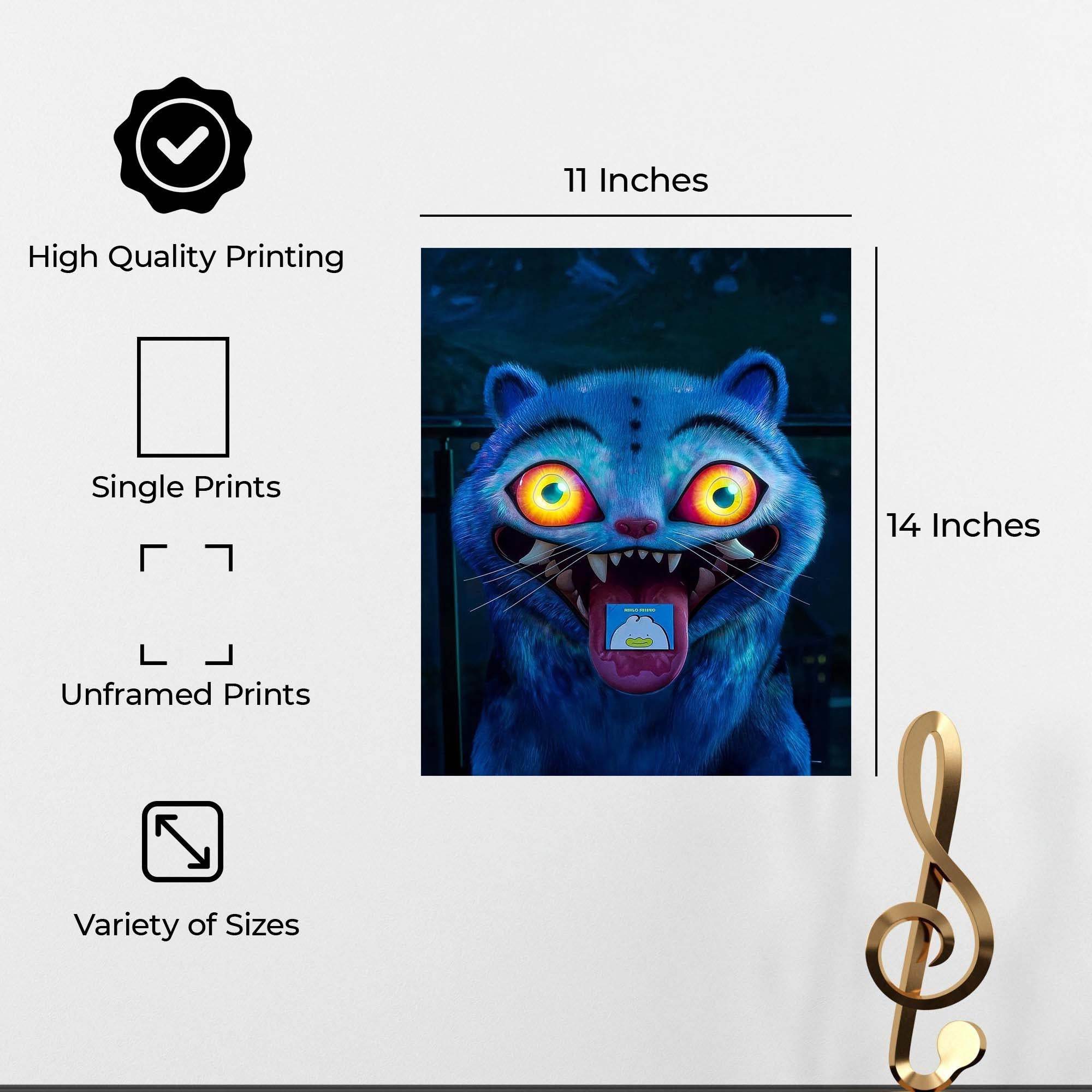 InkFlow Derpy poster - Humorous Wall Art Print Featuring Derpy Character Expression Ideal for Playful Room Decor Dorm Wall or Whimsical Office Art - 8x10 Unframed Canvas Wall Art - Infinity Beyond Crafts