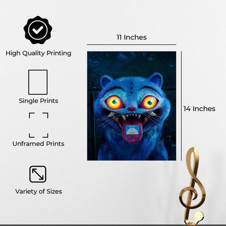 InkFlow Derpy poster - Humorous Wall Art Print Featuring Derpy Character Expression Ideal for Playful Room Decor Dorm Wall or Whimsical Office Art - 8x10 Unframed Canvas Wall Art - Infinity Beyond Crafts