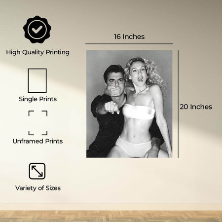 InkFlow Romantic Couple Poster - Elegant Artwork Featuring Two Iconic Characters, Perfect for Home, Living Room, Bedroom, or Office Décor - 8x10 Unframed Wall Art - Infinity Beyond Crafts