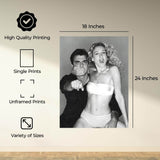 InkFlow Romantic Couple Poster - Elegant Artwork Featuring Two Iconic Characters, Perfect for Home, Living Room, Bedroom, or Office Décor - 8x10 Unframed Wall Art - Infinity Beyond Crafts