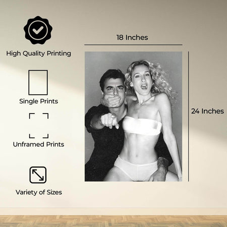 InkFlow Romantic Couple Poster - Elegant Artwork Featuring Two Iconic Characters, Perfect for Home, Living Room, Bedroom, or Office Décor - 8x10 Unframed Wall Art - Infinity Beyond Crafts