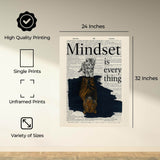 InkFlow Mindset is Everything Poster - Motivational Wall Art for Home, Office, Bedroom, Living Room Décor - Inspirational Quote to Empower and Encourage Growth - 8x10 Unframed Wall Art - Infinity Beyond Crafts