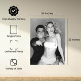 InkFlow Romantic Couple Poster - Elegant Artwork Featuring Two Iconic Characters, Perfect for Home, Living Room, Bedroom, or Office Décor - 8x10 Unframed Wall Art - Infinity Beyond Crafts