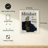 InkFlow Mindset is Everything Poster - Motivational Wall Art for Home, Office, Bedroom, Living Room Décor - Inspirational Quote to Empower and Encourage Growth - 8x10 Unframed Wall Art - Infinity Beyond Crafts
