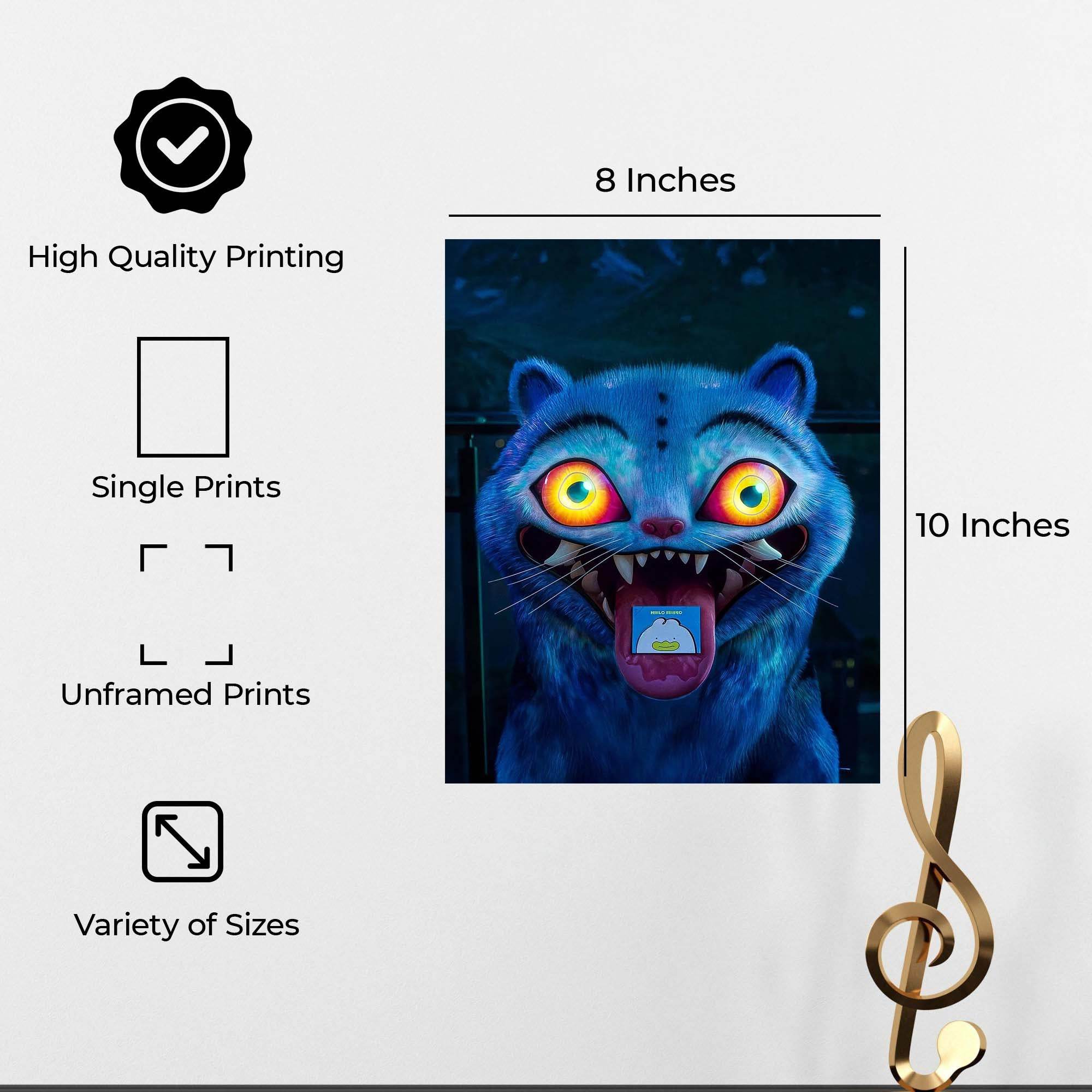 InkFlow Derpy poster - Humorous Wall Art Print Featuring Derpy Character Expression Ideal for Playful Room Decor Dorm Wall or Whimsical Office Art - 8x10 Unframed Canvas Wall Art - Infinity Beyond Crafts