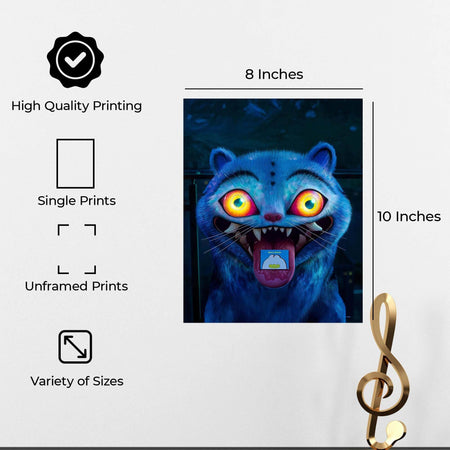 InkFlow Derpy poster - Humorous Wall Art Print Featuring Derpy Character Expression Ideal for Playful Room Decor Dorm Wall or Whimsical Office Art - 8x10 Unframed Canvas Wall Art - Infinity Beyond Crafts