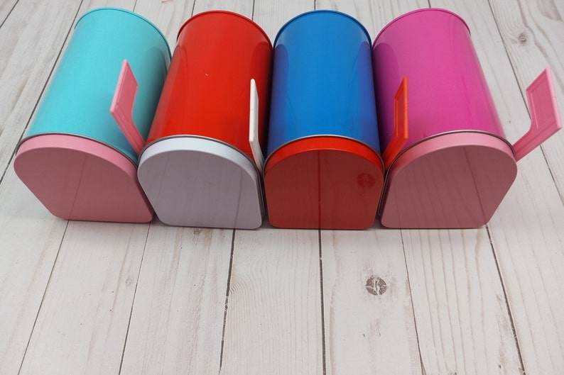 Personalized Valentines gift for class, tin mailbox, candy filled mailbox, bulk gifts, teacher, coworker, classroom, special occasion - Infinity Beyond Crafts