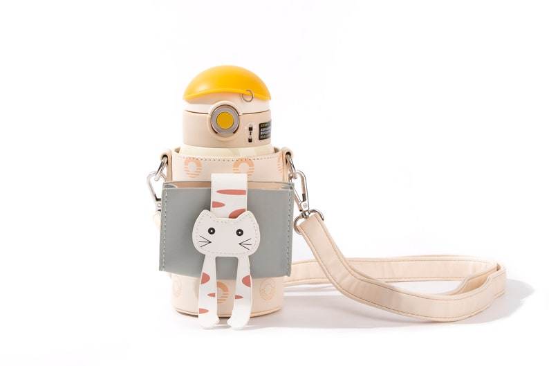 Cocosmile Insulated Water Bottle with Zipper Pouch – Easy Open Button, Carrying Lanyard, Food Grade Stainless Steel, Keep Drinks Hot or Cold - Infinity Beyond Crafts