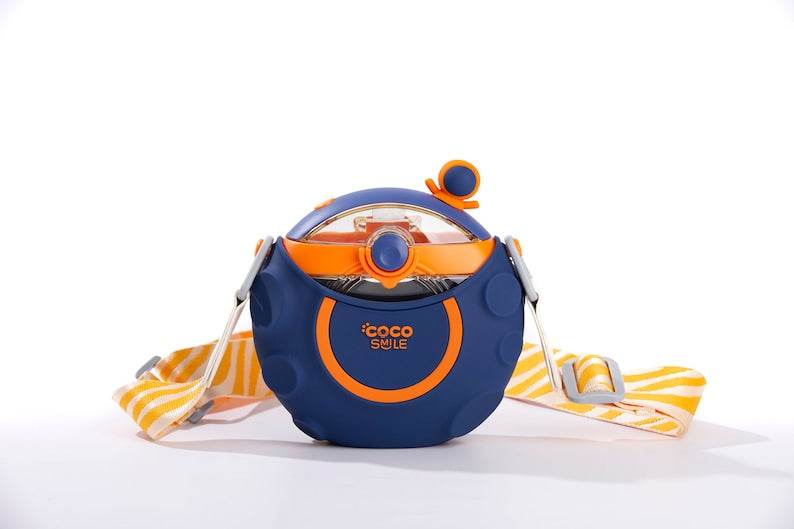 Astronaut Round Round Cup Children's Water Bottle – Personalizable and Customizable, Includes Lanyard, Canteen Design for School & Daily Use - Infinity Beyond Crafts