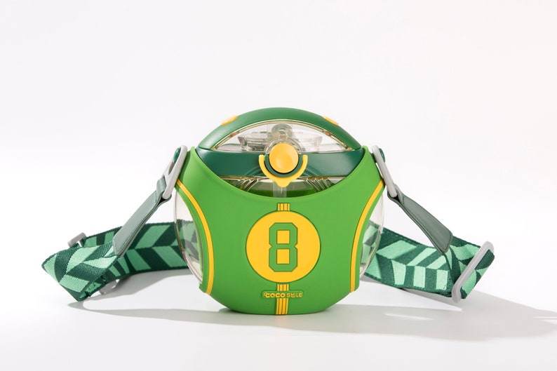 Number 8 jersey Round Cup Children's Water Bottle – Personalizable and Customizable, Includes Lanyard, Canteen Design for School & Daily Use - Infinity Beyond Crafts