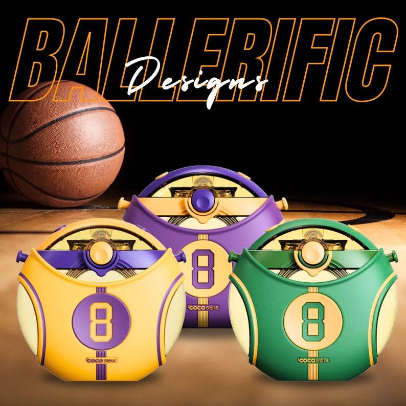 Number 8 jersey Round Cup Children's Water Bottle – Personalizable and Customizable, Includes Lanyard, Canteen Design for School & Daily Use - Infinity Beyond Crafts