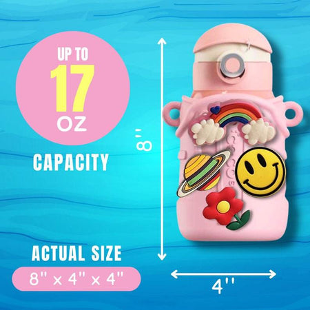 Cocosmile Fun Charm Thermal Insulated Water Bottle with Sleeve – Stainless Steel, Durable Design, Easy to Carry, Keeps Drinks Hot or Cold - Infinity Beyond Crafts