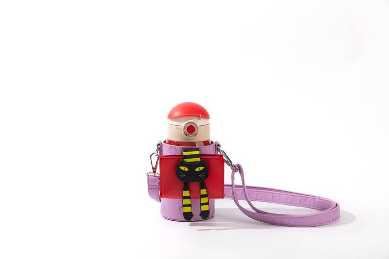 Cocosmile Insulated Water Bottle with Zipper Pouch – Easy Open Button, Carrying Lanyard, Food Grade Stainless Steel, Keep Drinks Hot or Cold - Infinity Beyond Crafts