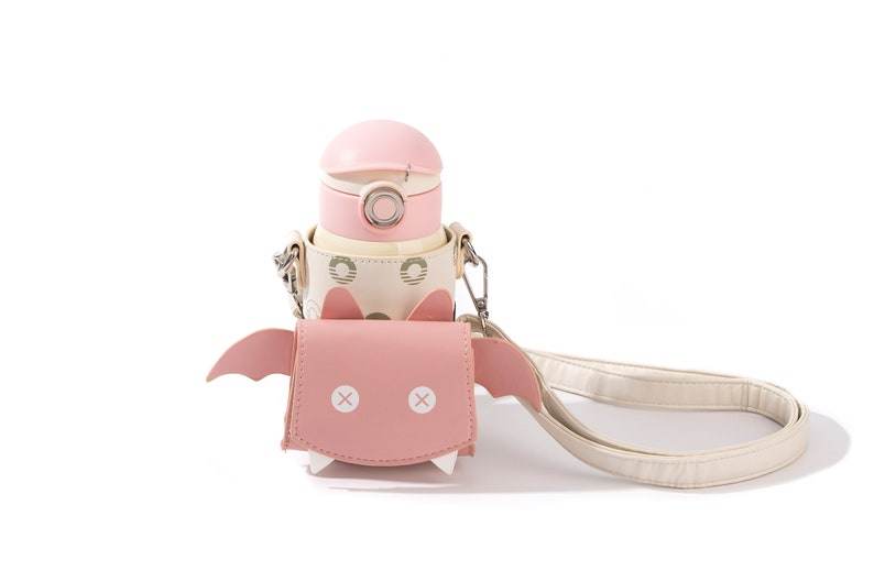 Cocosmile Insulated Water Bottle with Zipper Pouch – Easy Open Button, Carrying Lanyard, Food Grade Stainless Steel, Keep Drinks Hot or Cold - Infinity Beyond Crafts