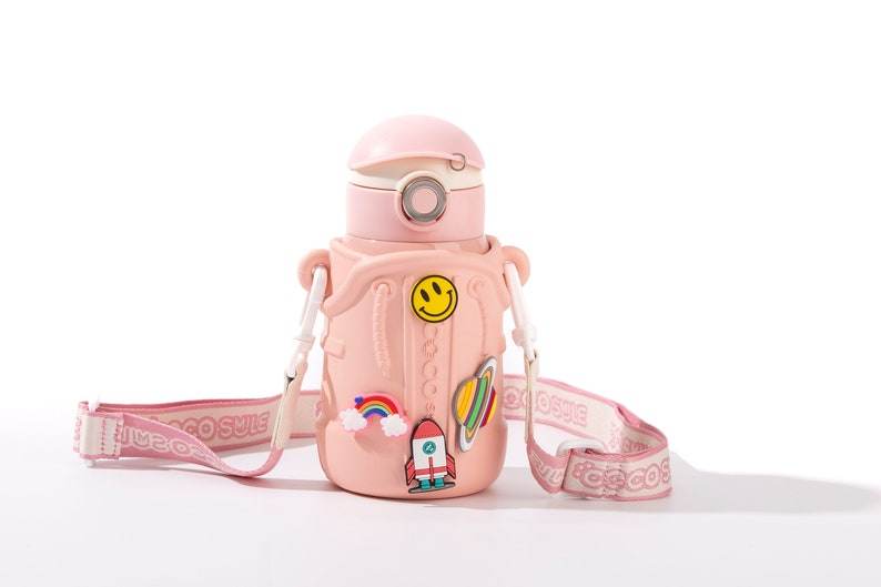 Cocosmile Fun Charm Thermal Insulated Water Bottle with Sleeve – Stainless Steel, Durable Design, Easy to Carry, Keeps Drinks Hot or Cold - Infinity Beyond Crafts