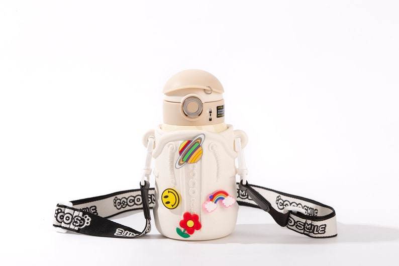 Cocosmile Fun Charm Thermal Insulated Water Bottle with Sleeve – Stainless Steel, Durable Design, Easy to Carry, Keeps Drinks Hot or Cold - Infinity Beyond Crafts