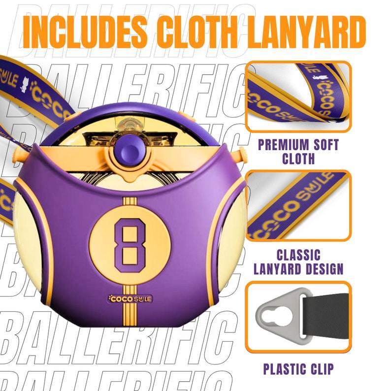 Number 8 jersey Round Cup Children's Water Bottle – Personalizable and Customizable, Includes Lanyard, Canteen Design for School & Daily Use - Infinity Beyond Crafts