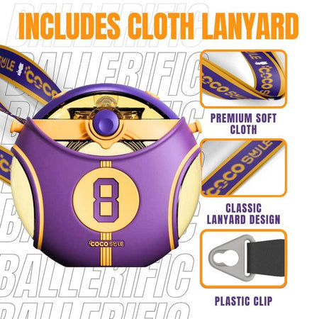 Number 8 jersey Round Cup Children's Water Bottle – Personalizable and Customizable, Includes Lanyard, Canteen Design for School & Daily Use - Infinity Beyond Crafts