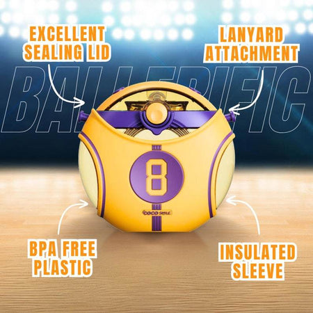 Number 8 jersey Round Cup Children's Water Bottle – Personalizable and Customizable, Includes Lanyard, Canteen Design for School & Daily Use - Infinity Beyond Crafts