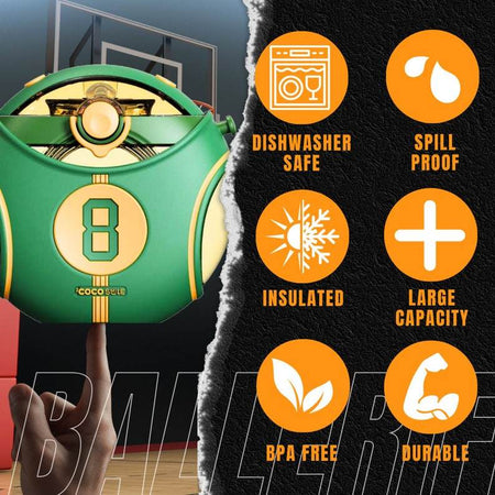 Number 8 jersey Round Cup Children's Water Bottle – Personalizable and Customizable, Includes Lanyard, Canteen Design for School & Daily Use - Infinity Beyond Crafts