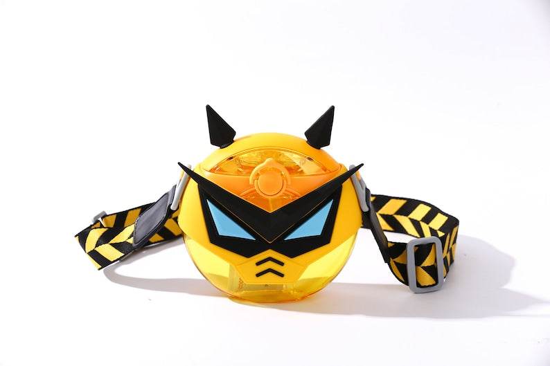 Robot Round Cup Children's Water Bottle – Personalizable and Customizable, Lanyard and Case, Durable Canteen Design for School & Activities - Infinity Beyond Crafts