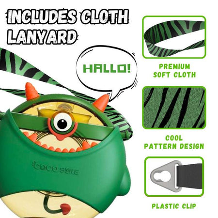 Coco Monster Round Cup Children's Water Bottle – Personalizable and Customizable, Includes Lanyard, Canteen Design for School & Daily Use - Infinity Beyond Crafts
