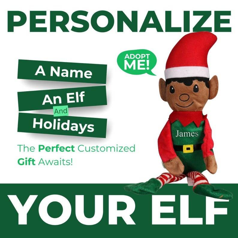 Personalized Christmas Elfs Vynal Lettering on Christmas Elf for Family - Gift for Loved Ones, Friends & Family - Adult - Infinity Beyond Crafts
