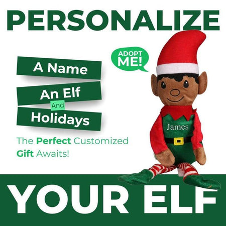 Personalized Christmas Elfs Vynal Lettering on Christmas Elf for Family - Gift for Loved Ones, Friends & Family - Adult - Infinity Beyond Crafts