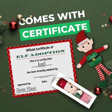 Personalized Christmas Elfs Vynal Lettering on Christmas Elf for Family - Gift for Loved Ones, Friends & Family - Adult - Infinity Beyond Crafts
