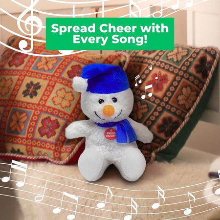 Customizable Plush Christmas Elf Singing Toy 8.5-Inch - Christmas Holiday Musical Companion, Play Songs Simple Button Press, Home Décor Gift - Infinity Beyond Crafts