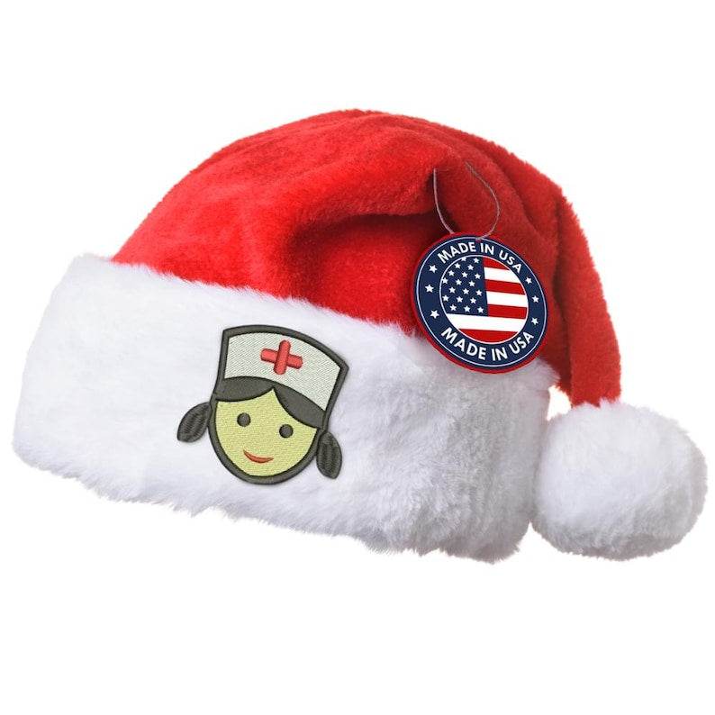 Christmas Nurse Santa Hat – Comfortable Holiday Hat for Nurses, Doctors & Healthcare Workers – Perfect for Christmas Parties, Medical Gifts - Infinity Beyond Crafts